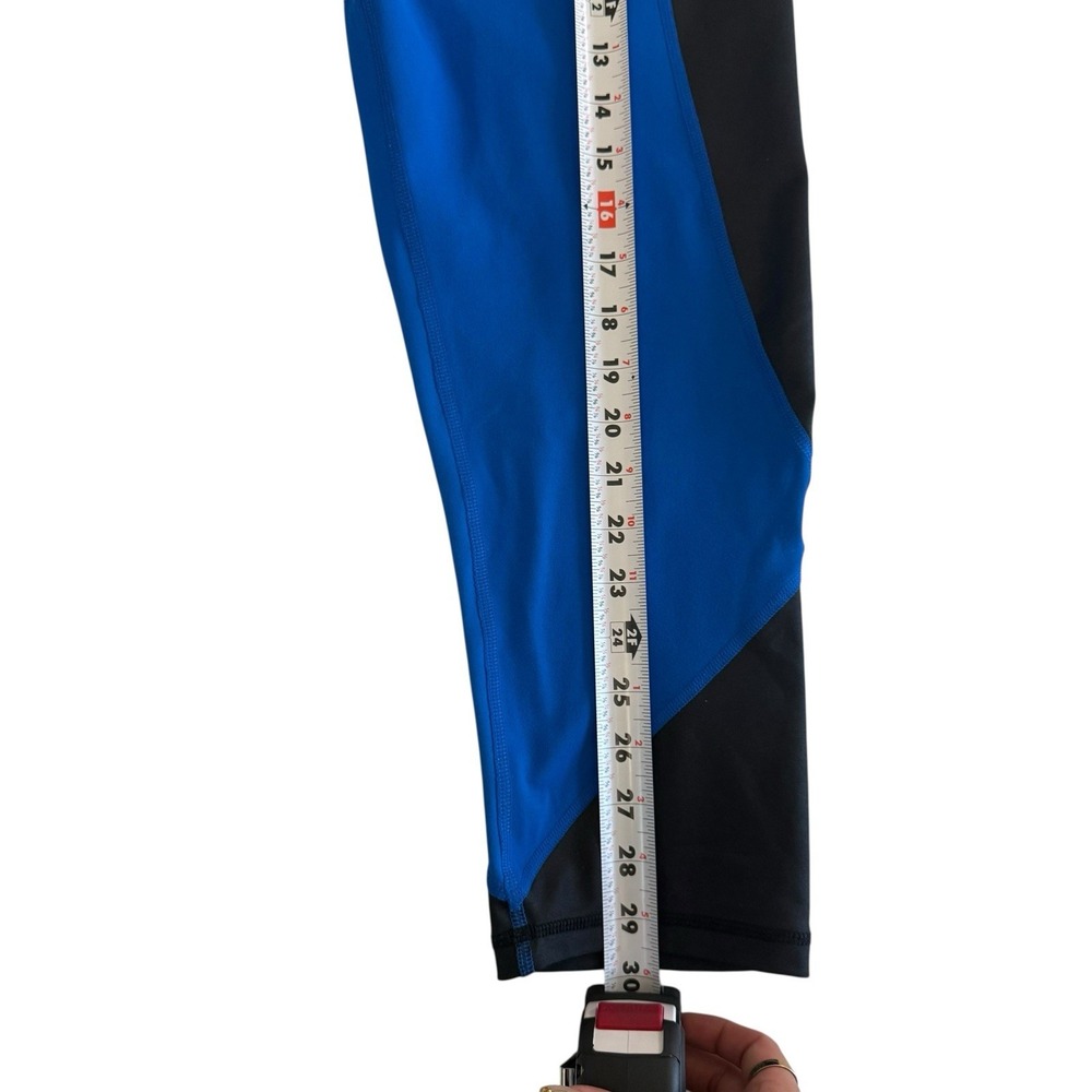 Yogalicious Blue Black‎ Color block High-Waist Leggings Size XL 15% Spandex #539 - Picture 3 of 8